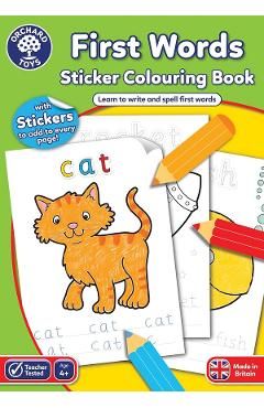 First words. Carte de colorat cu activitati 4 ani