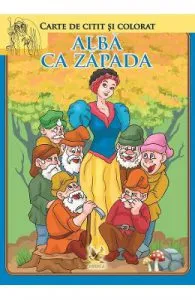Alba ca zapada. Carte de citit si colorat