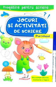 Scrie si sterge. Purcelusul. Jocuri si activitati de scriere. Caiet refolosibilwhiteboard marker