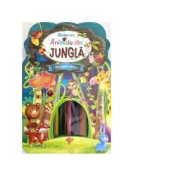 Colorez animale din jungla. Set pentru desen
