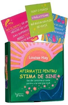 Afirmatii pentru stima de sine. Set de cartoline si carte pentru a te iubi mai mult