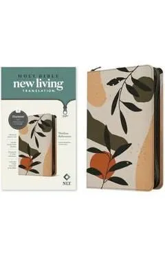 NLT Thinline Reference Zipper Bible, Filament Enabled Edition (Leatherlike, Sunset Branches )