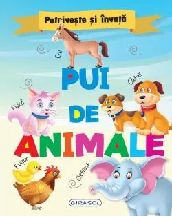 Potrivește și învață - Pui de animale