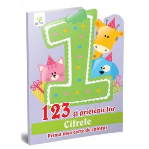 123 şi prietenii lor. Prima mea carte de colorat