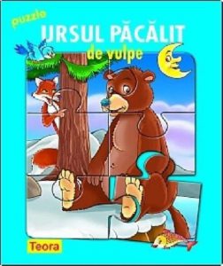 Ursul pacalit de vulpe - carte cu puzzle