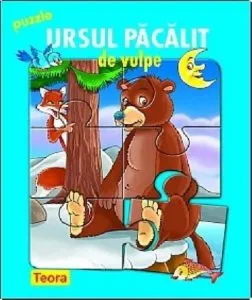 Ursul pacalit de vulpe - carte cu puzzle