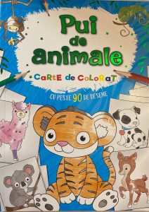 Pui de animale - carte de colorat