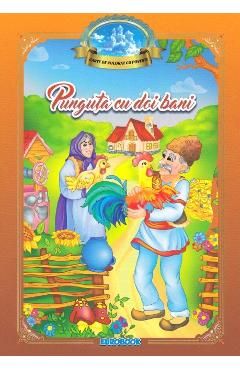 Punguta cu doi bani. Carte de colorat cu povesti