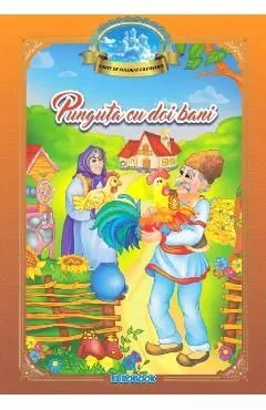 Punguta cu doi bani. Carte de colorat cu povesti