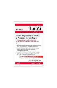 Noul Cod de procedura fiscală și Normele metodologice de aplicare. Cod 694. Actualizat la 10.07.2019