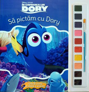 Disney. În căutarea lui Dory. Să pictăm cu Dory. Carte de colorat cu pensulă și acuarele