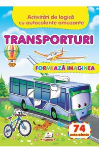 Transporturi: Formeaza imaginea. 74 autocolante