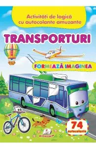 Transporturi: Formeaza imaginea. 74 autocolante
