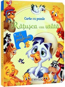 Carte cu puzzle: Ratusca cea Urata (6 puzzle-uri)