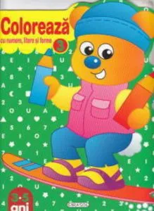 Coloreaza cu numere litere si forme 3