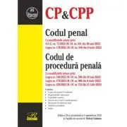 Codul penal. Codul de procedura penala. Editia a 28-a actualizata la 4 septembrie 2022 de Petrut Ciobanu