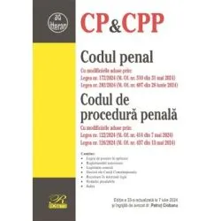 Codul penal. Codul de procedura penala. Editia a 33-a actualizata la 7 iulie 2024 de Petrut Ciobanu