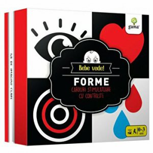 Forme. Carduri stimulatoare cu contraste. Bebe vede!