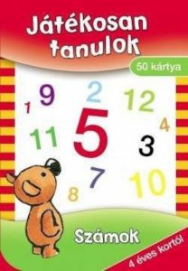 Jatekosan tanulok: Szamok - 50 kartya - 4 eves kortol