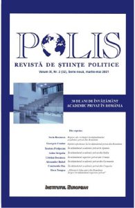 Polis Vol.9 Nr.2(32) Serie noua martie-mai 2021. Revista de Stiinte politice