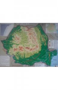 Harta fizica a Romaniei + Harta administrativa a Romaniei 1:2.300.000