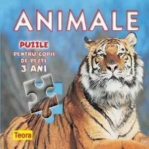 Animale - carte cu puzzle