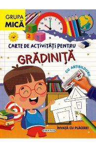 Carte de activitati pentru gradinita, cu abtibilduri. Grupa mica