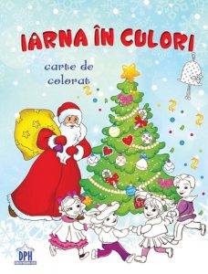 Iarna in culori - carte de colorat