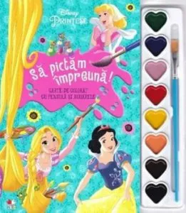 Printese. Sa pictam impreuna! Carte de colorat cu pensula si acuarele.