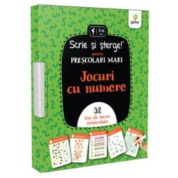 Jocuri cu numere. Prescolari mari. Scrie si sterge!