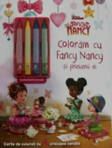 Disney. Fancy Nancy. Coloram cu Fancy Nancy si prietenii ei. Contine 4 creioane cerate