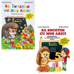Pachet 2 carti. Sa invatam cu Mos Arici si Sa socotim cu Mos Arici, clasa 1