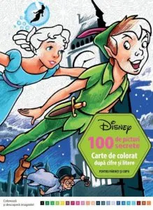 100 de tablouri secrete. Carte de colorat dupa cifre si litere de Disney