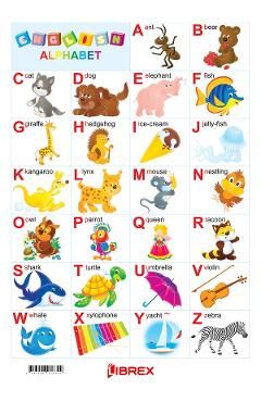 English Alphabet. Alfabetul in limba engleza. Plansa A4
