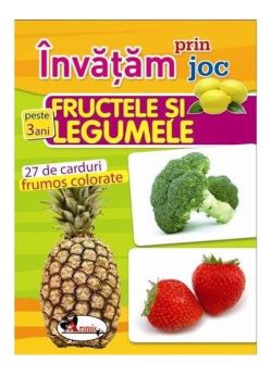 Învățam prin joc fructele și legumele. Cărți de joc educative ( 3 ani)