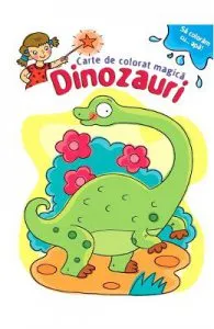 Sa coloram cu apa. Carte de colorat magica: Dinozauri