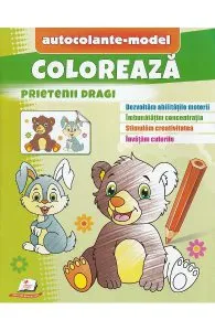 Coloreaza prietenii dragi. Autocolante model