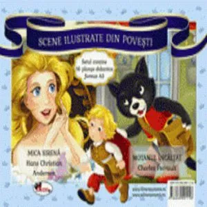 Scene ilustrate din povesti. Mica Sirena   Motanul Incaltat de Hans Christian Andersen