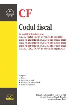 Codul fiscal Ed.6 Act. 11 septembrie 2022