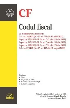 Codul fiscal Ed.6 Act. 11 septembrie 2022