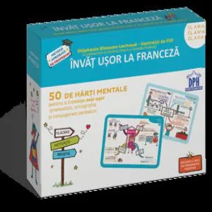 Invat usor la franceza - 50 de harti mentale - volumul II - cl. a III-a, cl. a IV-a, cl. a V-a de Stephanie Eleaume-Lachaud