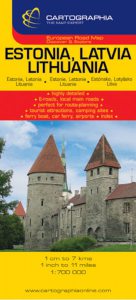 Harta rutiera - Estonia, Letonia, Lituania