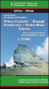 Harti montane - Cinci munti din Curbura Carpatilor: Piatra Craiului, Bucegi, Postavarul, Piatra Mare, Ciucas