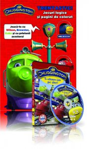 Pachet Chuggington 1 - DVD Sa alunecam pe sine si carte Trentastic!