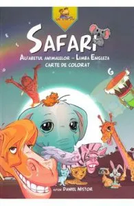 Safari. Alfabetul animalelor de Limba Engleza. Carte de colorat