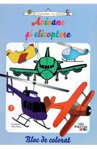 Avioane si elicoptere de Bloc de colorat