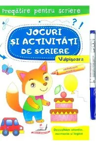 Scrie si sterge. Vulpisoara. Jocuri si activitati de scriere. Caiet refolosibilwhiteboard marker