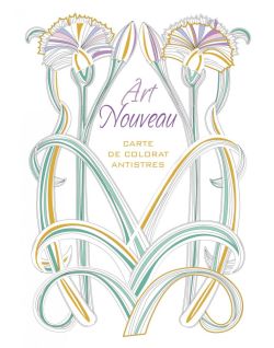 Art nouveau - carte de colorat antistres