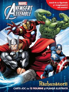 Avengers assemble. Razbunatorii. Carte joc cu 12 figurine si plansa ilustrata