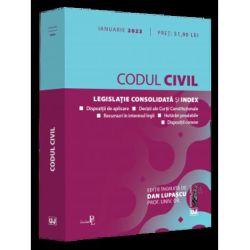 Codul civil: ianuarie 2023. Editie tiparita pe hartie alba